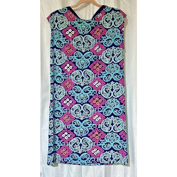 Lilly Pulitzer Sz S Women's Robyn Behind the Gate Short Sleeve Midi Dress Bling - Picture 2 of 4